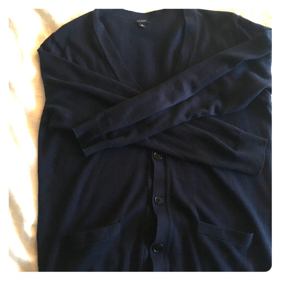 J. Crew Other - J.Crew navy blue merino cardigan
